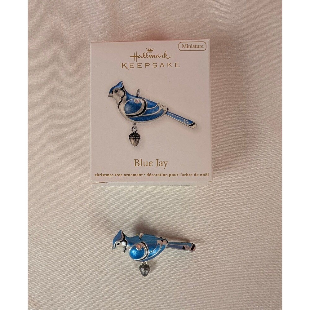 Hallmark Keepsake Christmas Ornament Miniature Blue Jay Bird 2012